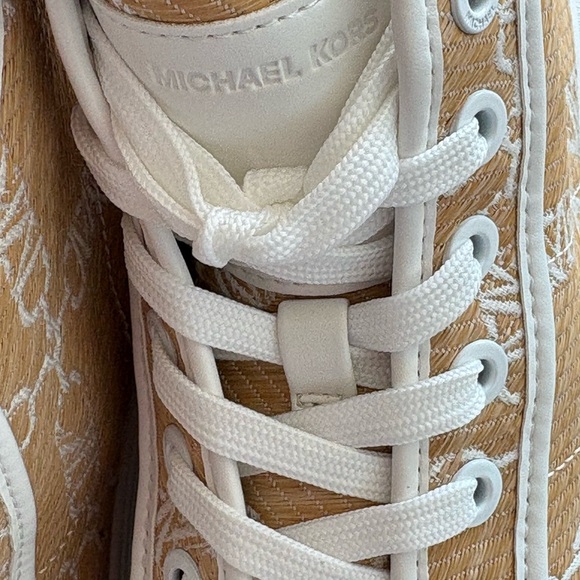 Michael Kors Evy High-Top Straw Sneakers Size 8.5 — Not Outlet - Picture 6 of 15